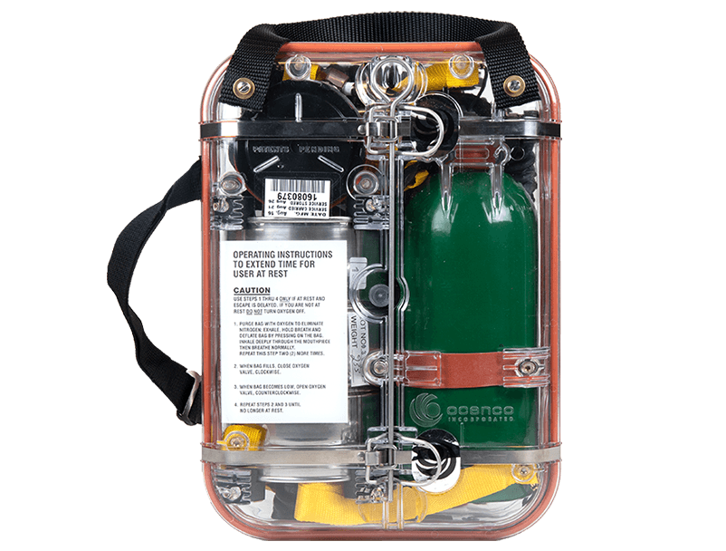 Ocenco EBA 6.5 SCSR: long-life compressed oxygen for mine safety