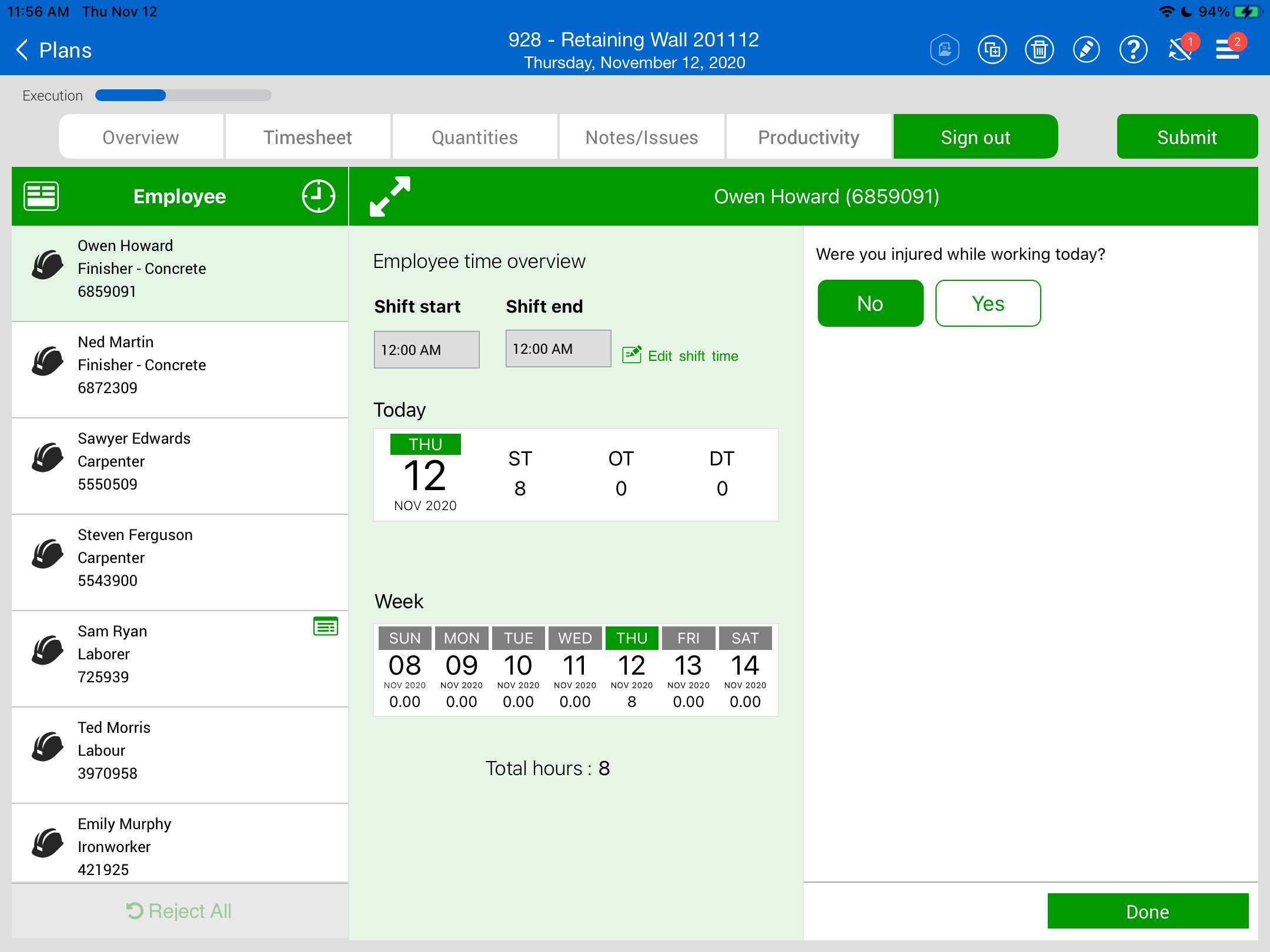 InEight Innovations, Risk Assessment