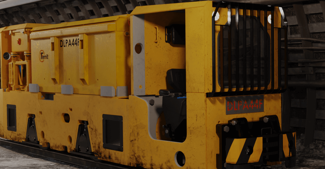 Electric-powered mining locomotive