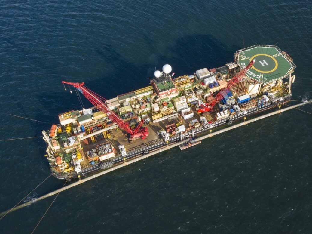 Castoro 10 vessel working on Nord Stream 2