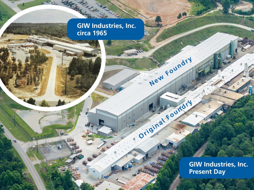 GIW Foundry Aerial Photo, then and now