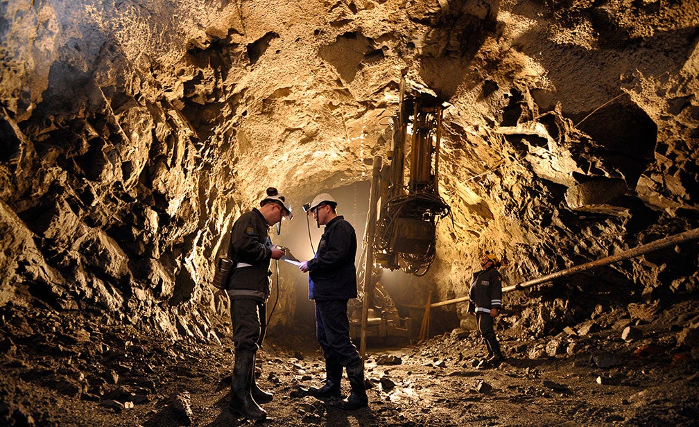 Norilsk Nickel workers underground