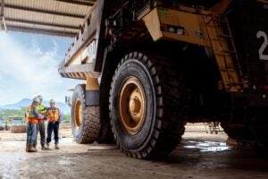 Shell mining truck