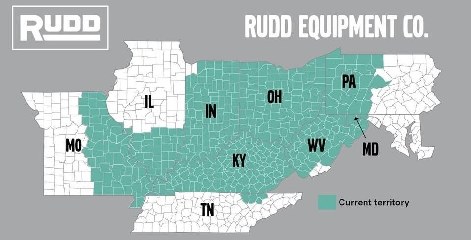 Rudd Equipment map