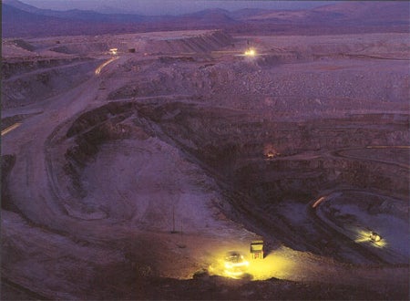 The open pit at Collahuasi Copper mining